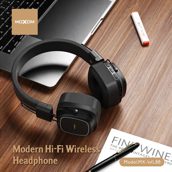 MOXOM Slušalice bluetooth MX-WL88, krem - SL1619