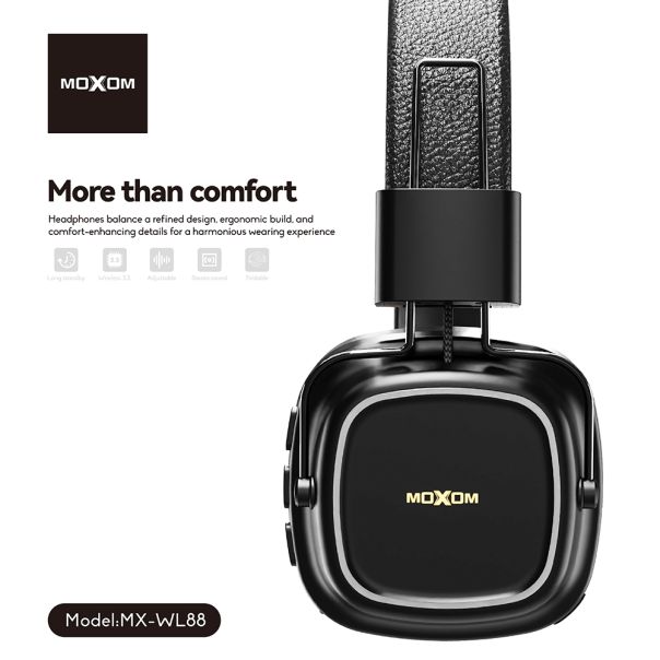 MOXOM Slušalice bluetooth MX-WL88, krem - SL1619