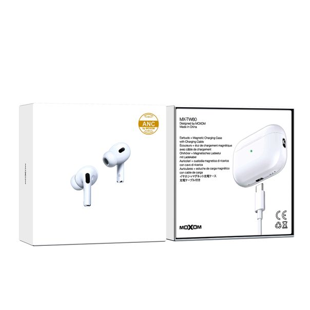 MOXOM Bluetooth Slušalice MX-TW60, bela - SL1621