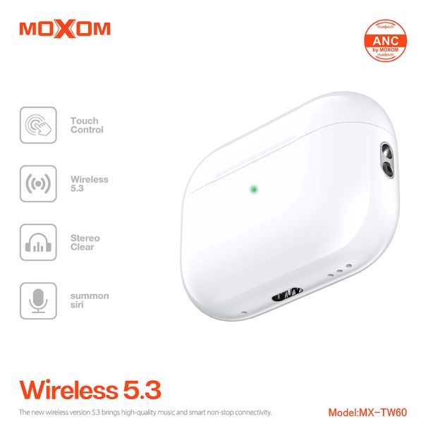 MOXOM Bluetooth Slušalice MX-TW60, bela - SL1621