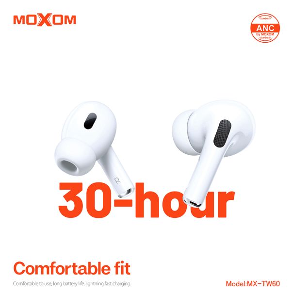 MOXOM Bluetooth Slušalice MX-TW60, bela - SL1621