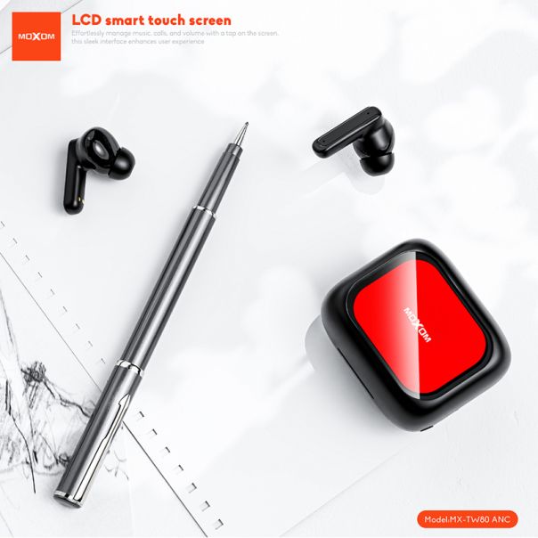 MOXOM Slušalice bluetooth MX-TW80 ANC, crna - SL1622