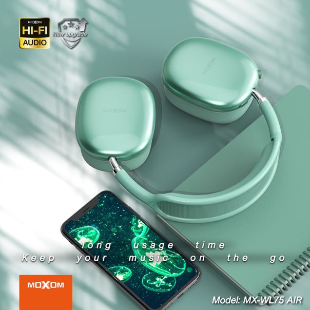 MOXOM Bluetooth Slušalice MX-WL75 AIR, zelena - SL1626