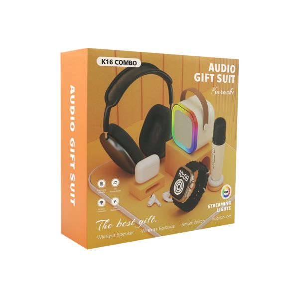 KARLER BASS K16 Combo set (smart watch, zvučnik, Bluetooth Slušalice), crna - SL1634