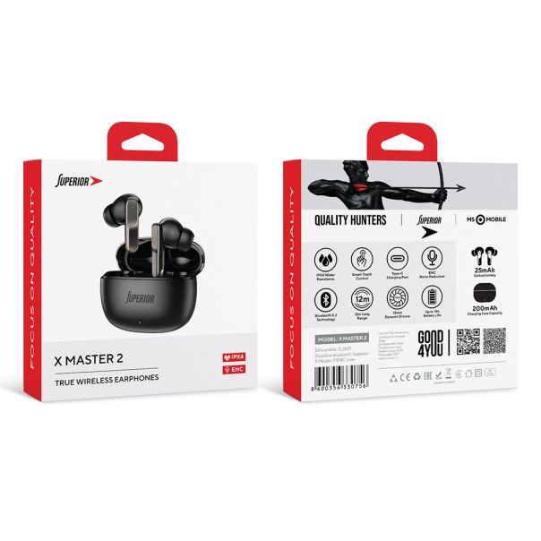 Slušalice bluetooth Superior X Master 2 ENC crne - EP2900244