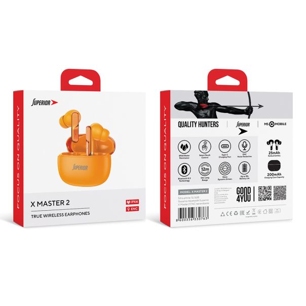 Slušalice bluetooth Superior X Master 2 ENC narandzaste - EP2900247