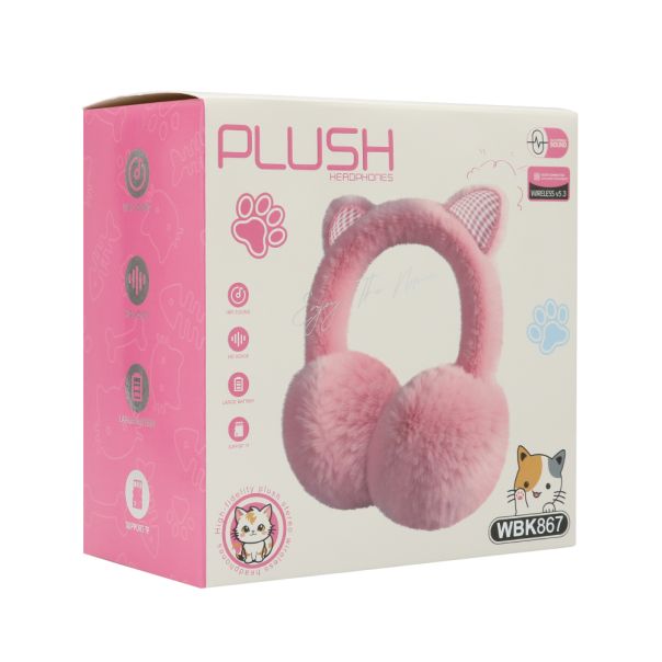 Bluetooth Slušalice PLUSH WBK867, roza - SL1644