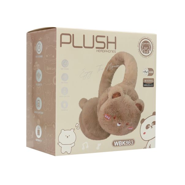 Bluetooth Slušalice PLUSH WBK863, svetlo roza - SL1647