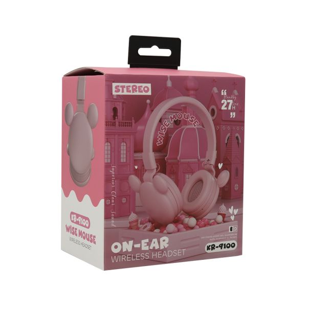 KARLER BASS Bluetooth Slušalice KR-9100, roza - SL1649