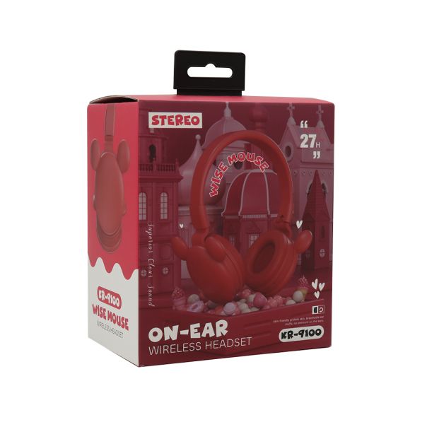 KARLER BASS Bluetooth Slušalice KR-9100, crvena - SL1651
