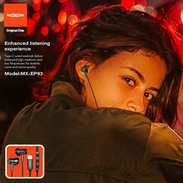 Slusalice Moxom MX-EP93 Type-C crni - EP3090769