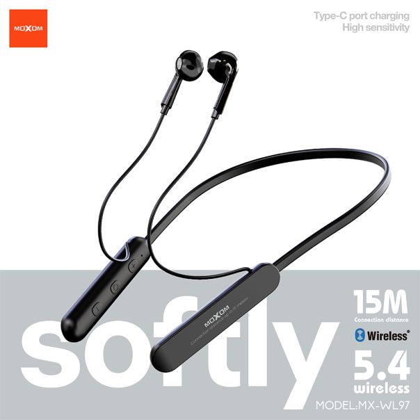 Slusalice Bluetooth sportske Moxom MX-WL97 crne - EP3160028