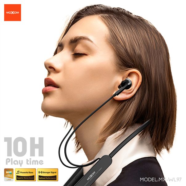 Slusalice Bluetooth sportske Moxom MX-WL97 crne - EP3160028