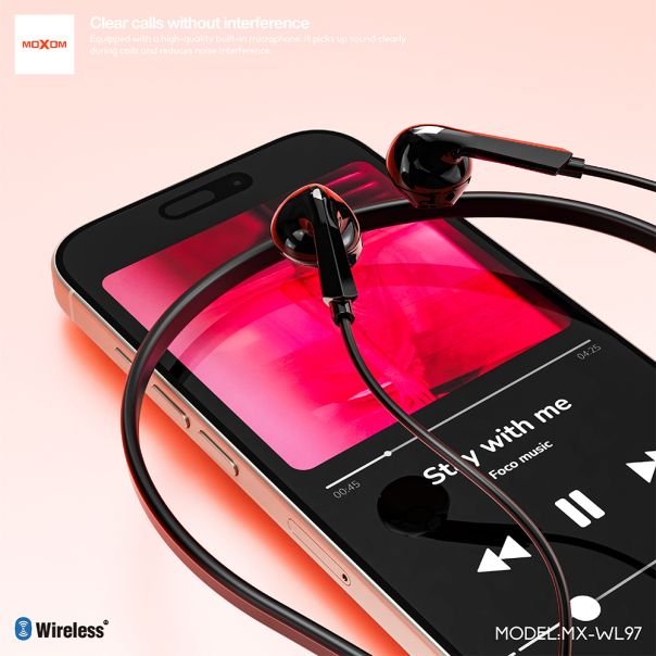 Slusalice Bluetooth sportske Moxom MX-WL97 crne - EP3160028