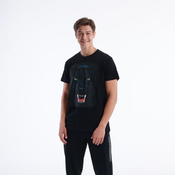 SLAZENGER Majica kratak rukav Panter Print T-Shirt M - SLA231M807-01