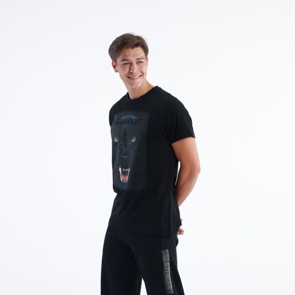 SLAZENGER Majica kratak rukav Panter Print T-Shirt M - SLA231M807-01
