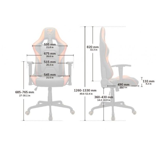 COUGAR Gaming stolica Armor Elite Orange (CGR-ELI) - CGR-ARMOR ELITE-O