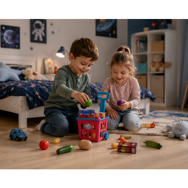 EDDY TOYS Dečji supermarket set – kolica sa namirnicama - EP3174560