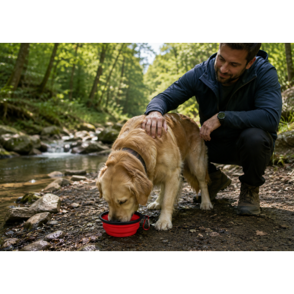 PET TREATMENT Sklopiva činija za pse crvena 350 ml - EP3174581