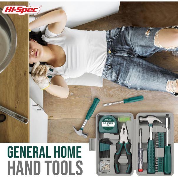 HOMEMATE set ručnih alata 10-u-1 – prenosivi komplet sa kleštima, metrom, šrafcigerima i torbom za odlaganje - R0140