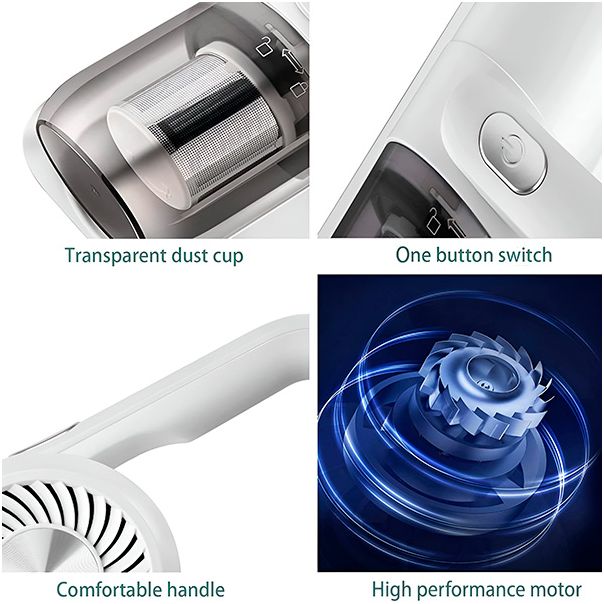 Cleanmate Ručni Bežični i kompaktan usisivač sa USB punjenjem (1200 mAh), snagom 50 W i HEPA filterom - R0136