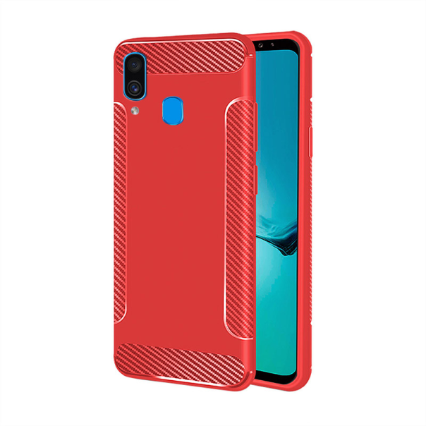 Maska za Samsung A20/ A205F/ A30/ A305F crvena Slim Fit - 032888