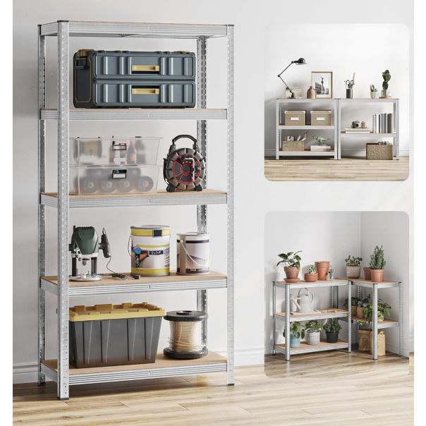 ePRO polica standard 180x90x30, metal-drvo, 875kg (5x175kg) - E0002