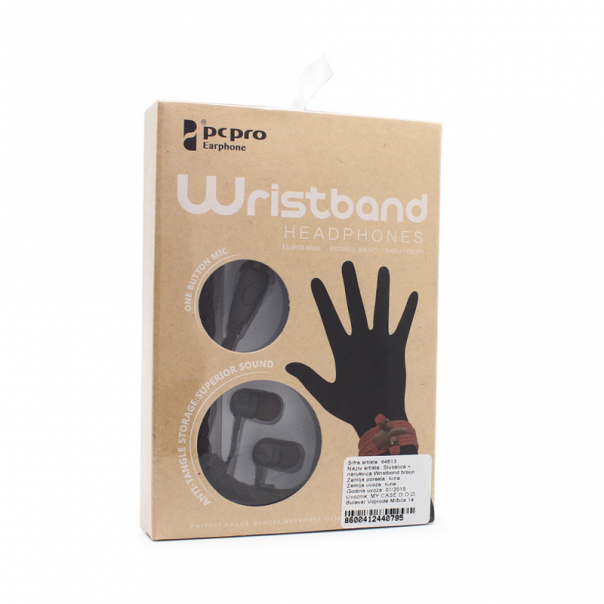 Slusalice + narukvica Wristbond braon - 64613