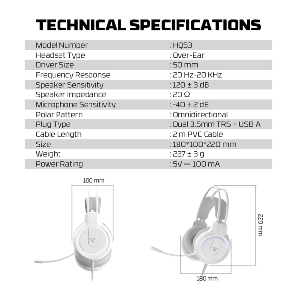 Slušalice Gaming Fantech HQ53 Flash Space Edition - G218218