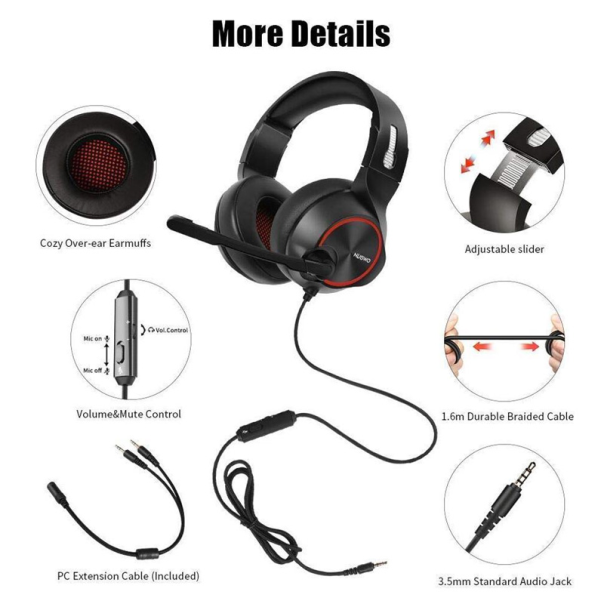 Slusalice Gaming Nubwo N11D 3.5mm crno crvene - 204033