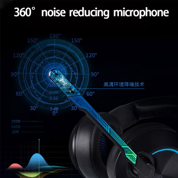 Slusalice Gaming Nubwo N11U LED USB crno plave - 204031