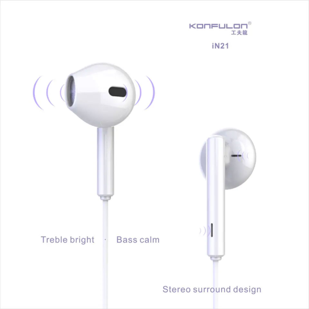 Slusalice KONFULON IN21 Type C bele - 206354