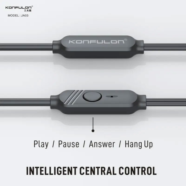 Slusalice KONFULON JA03 3.5mm crne 1.2m - 206353
