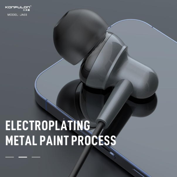 Slusalice KONFULON JA03 3.5mm srebrne 1.2m - 205923