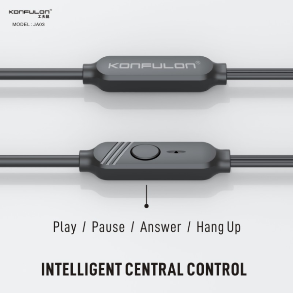 Slusalice KONFULON JA03 3.5mm srebrne 1.2m - 205923