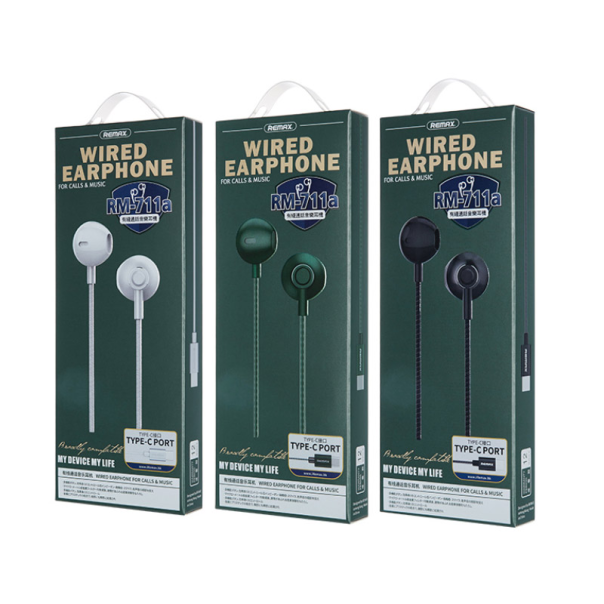 Slušalice Type-C Remax RM-711a zelene - 049400