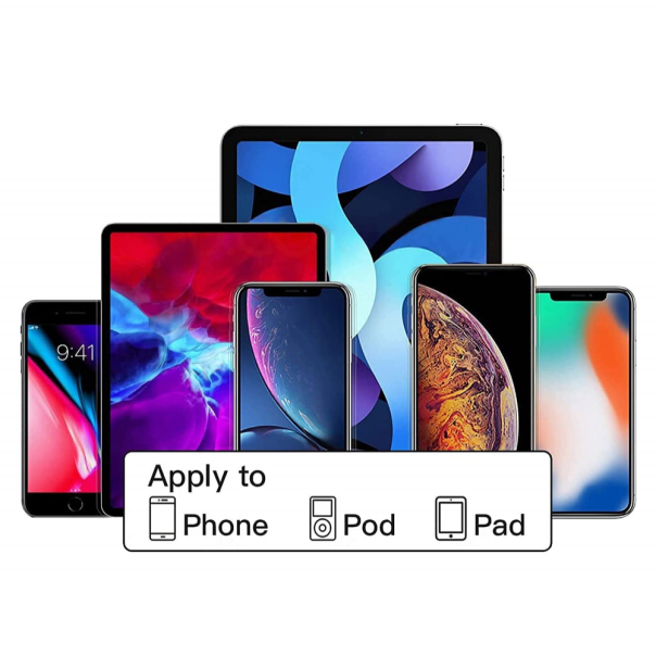 Slusalice sa adapterom za punjenje JH 201 za iPhone lightning bele - 204019