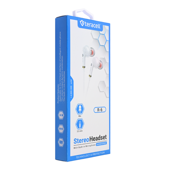 Slusalice Teracell Evolution R6 bele 3.5mm - 78418