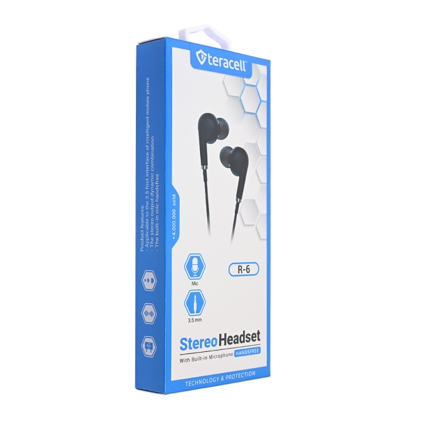 Slusalice Teracell Evolution R6 crne 3.5mm - 78417