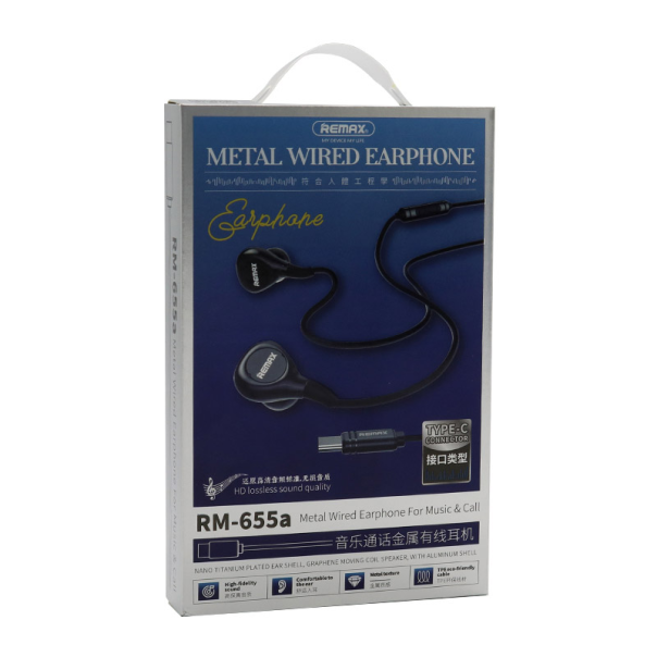 Slušalice Type-C Remax RM-655a crne - 611560