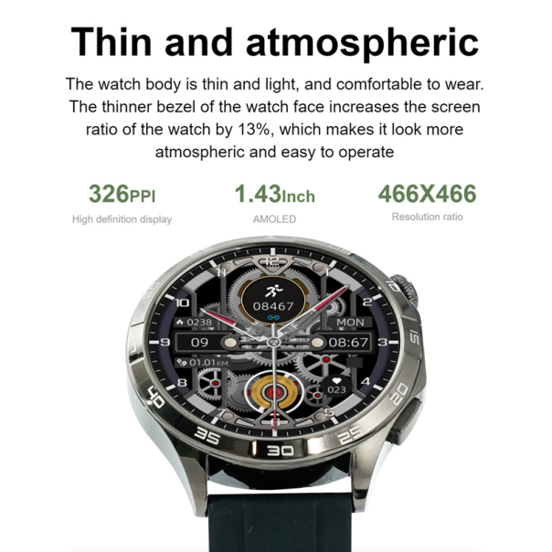 Smart Watch DT4 crni  (silikonska narukvica) - 216179-1