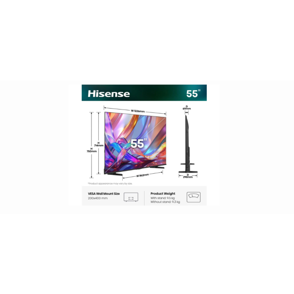 HISENSE Televizor  55E7S Hi-QLED ,4K UHD ,Smart TV - EP3085646