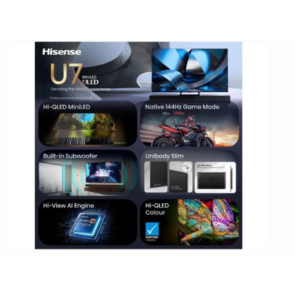 HISENSE Televizor 65U7SE, ULED MiniLED ,4K UHD, Smart TV - EP3100928