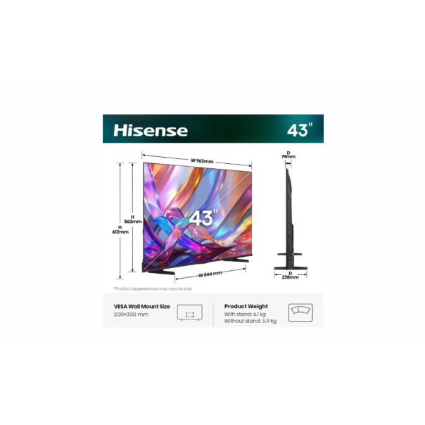 HISENSE 43 inča 43E7S Hi-QLED 4K UHD Smart TV - EP3178565