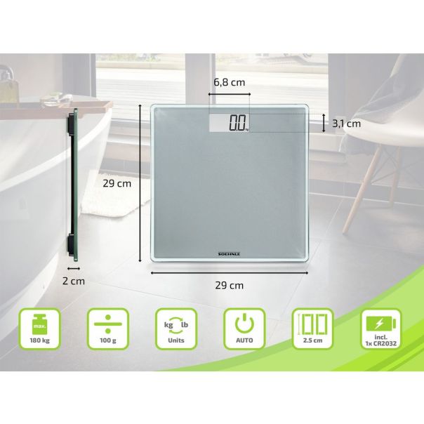 SOEHNLE Telesna vaga STYLE SENSE COMPACT 300 bela - SO 63852