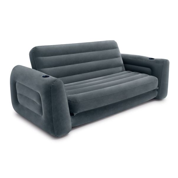 INTEX Sofa na naduvavanje 2u1, siva - 75176