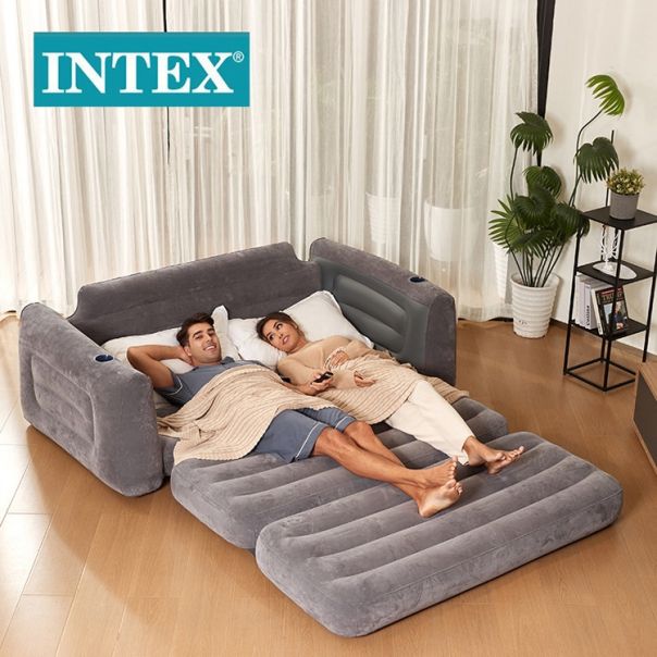 INTEX Sofa na naduvavanje 3, siva - BOLSOFINTEX3