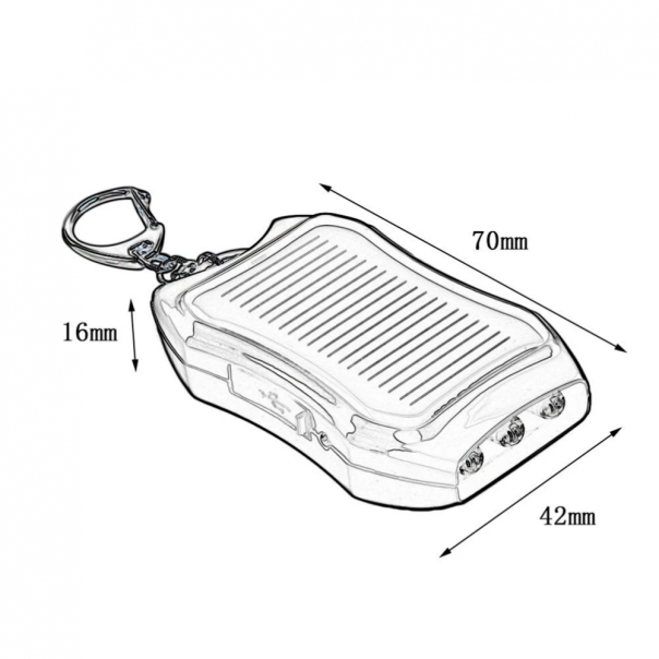 Solarna Back Up baterija privezak bela - 99326