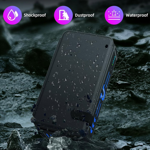 Solarni Power Bank 905-IE 20000 mAh sa LED lampom crni - 616399