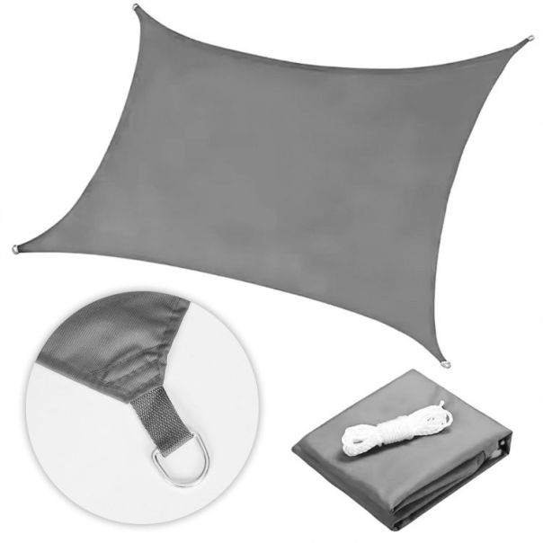 MULTIGARDEN Solarno kvadratno jedro za hlad 3x3m, siva - 19194G GRAY